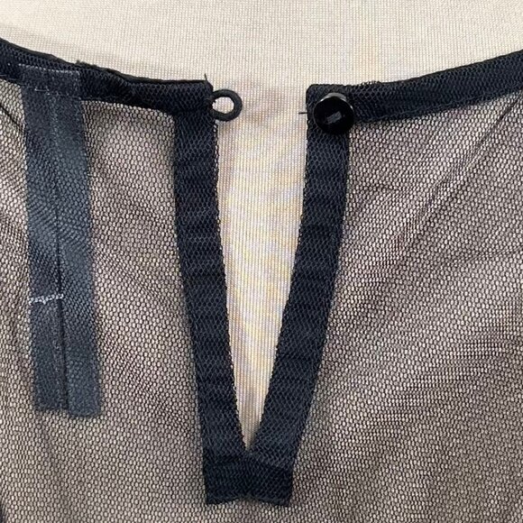 Anthropologie Plus NWT Embellished Black Floral Sheer Mesh Top Size 3X - Picture 10 of 15